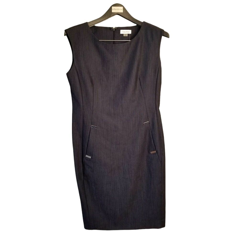 Calvin Klein‎ Gray Dress Dark Gray Women's Sleeveless Size 10 NWT